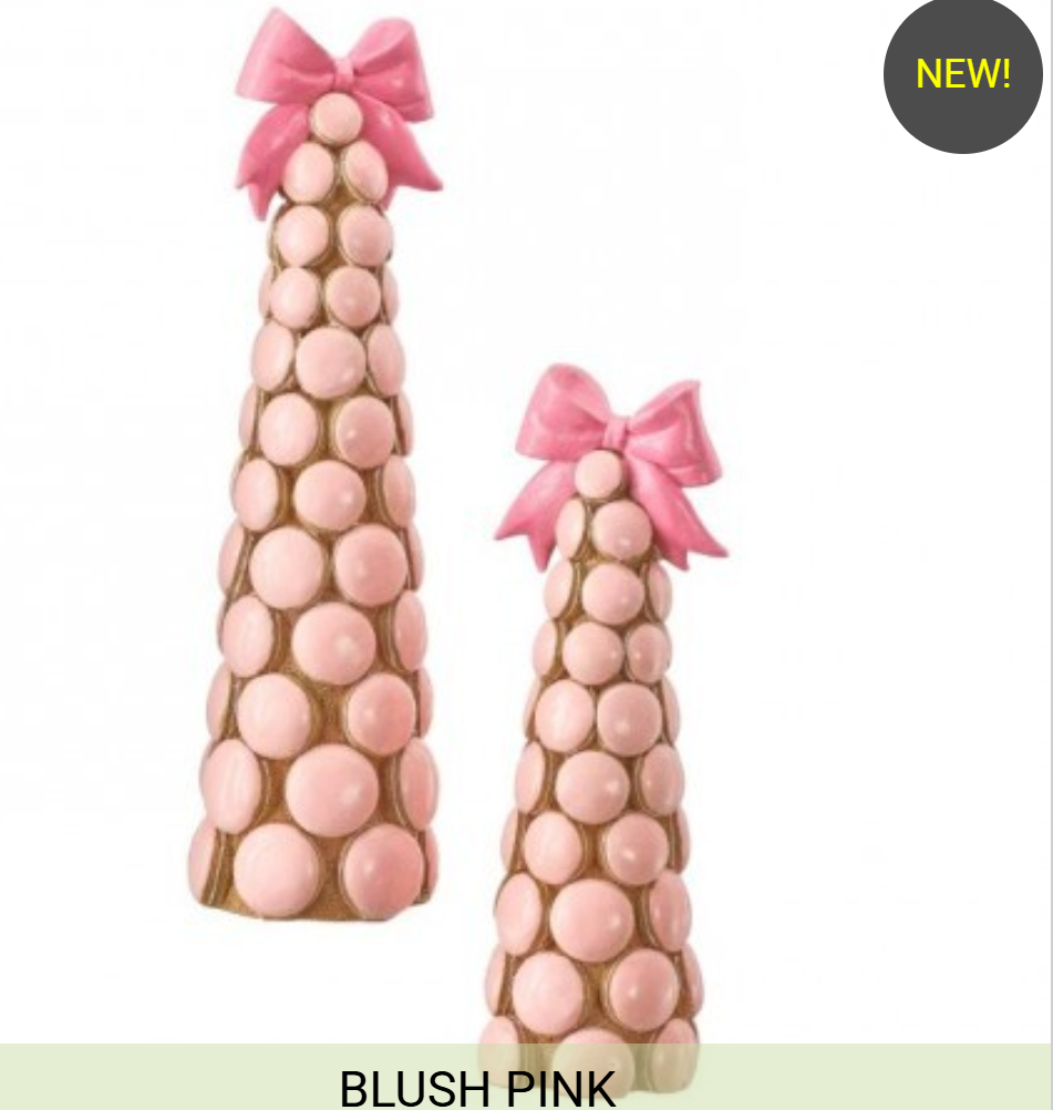 TALL PINK MACARON TREE WITH BOW SET