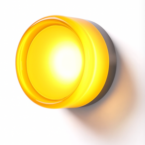 Modern Glass Round LED Wall Sconce 1-Light Aluminium Indoor Wall Lamp