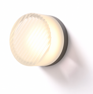 Modern Glass Round LED Wall Sconce 1-Light Aluminium Indoor Wall Lamp