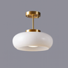 Vintage Glass LED Ceiling Light 12W Modern Minimalist Flush Mount