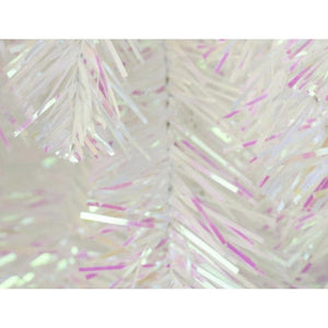 30" Metallic Teardrop Swag: Iridescent White