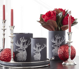 POLISHED SILVER TRADITIONAL CANDLE HOLDER SET