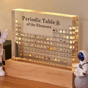 Acrylic Periodic Table Figurine – Mendeleev Science Desk Ornament Room Decor