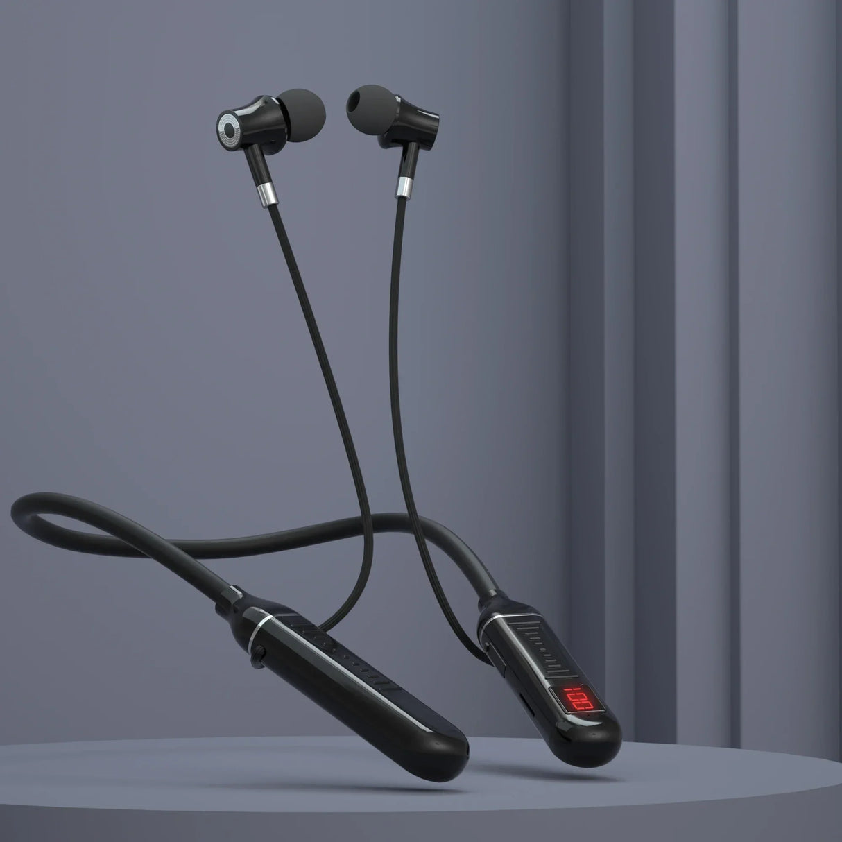 Wireless Earphones 5.3 – Neckband Bluetooth Headphones LED Stereo Sports Earbuds