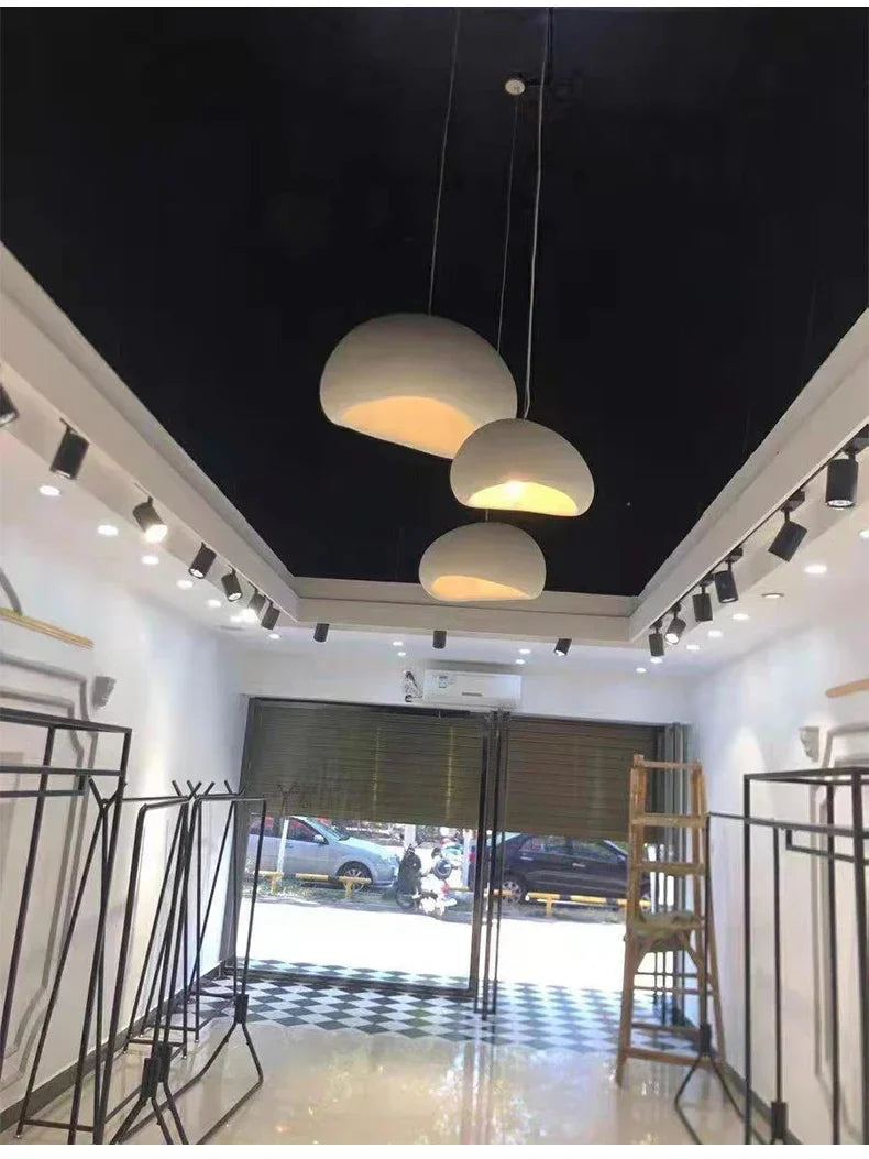 Moktan Sabai Nordic Wabi Sabi LED Chandelier – E27 Pendant Light for Kitchen & Bar