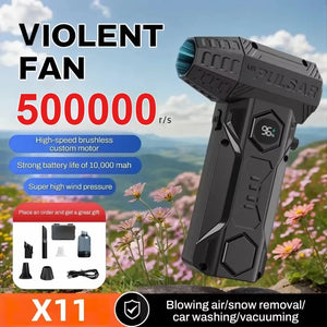 X11 500,000RPM Air Blower – Super Powerful Compressed Duster with Car & Home Use