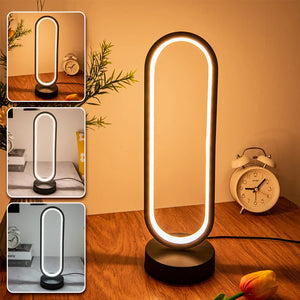 Spiral LED Night Light Dimmable Desk Lamp 3-Color Reading Bedside Bedroom Decor