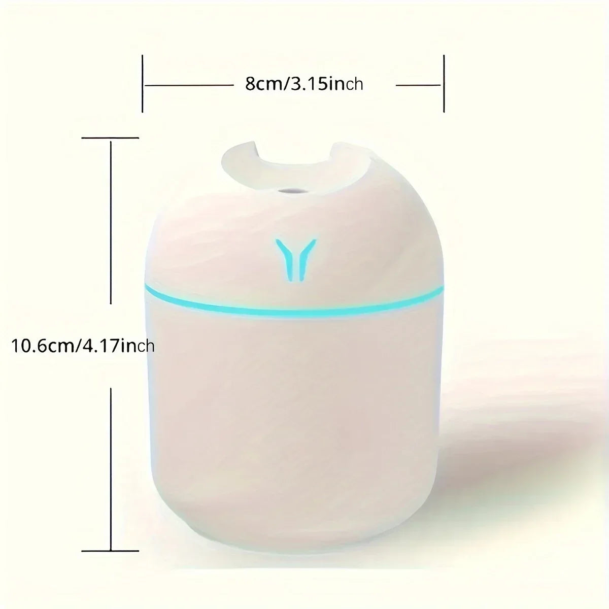 Compact USB Aroma Diffuser Humidifier with LED Night Light for Home and Car Use