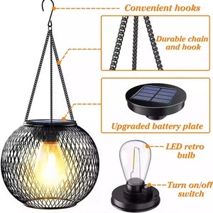Retro Waterproof Outdoor Wall Lantern Vintage Iron Garden Balcony Sconce