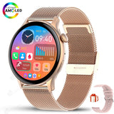 2025 AMOLED Smartwatch for Women Health Monitor AI Voice Bluetooth Call Watch