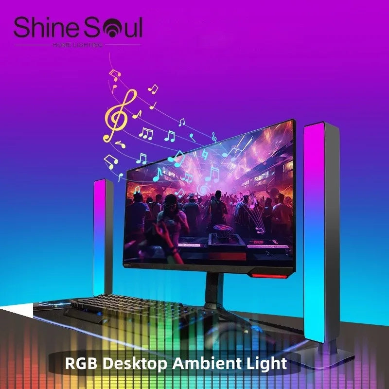 Smart RGB Atmosphere Light App Control Music Sync Lamp for Car TV Gaming Desk