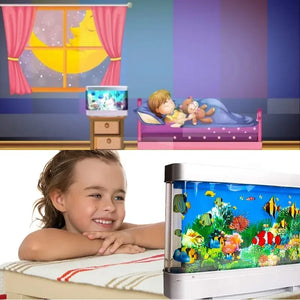 Tropical Fish Tank Lamp Virtual Aquarium LED Night Light Kids Room Gift
