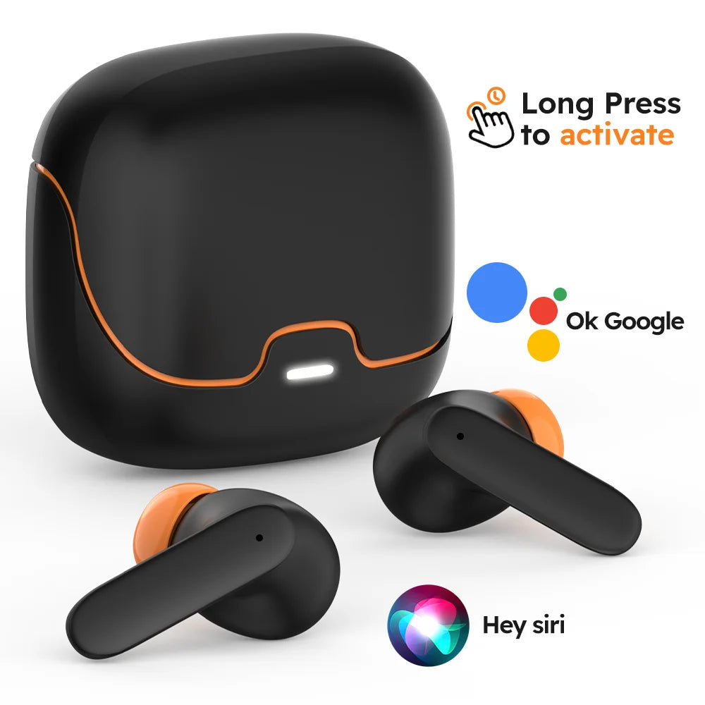 Bluetooth 5.4 TWS Wireless Earphones In-Ear Dual Mic ENC Noise Cancelling Headset