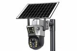 4G WiFi Solar Security Camera Dual Lens 8MP 4K PIR Night Vision Outdoor