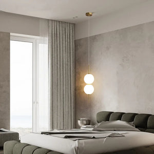 Glass Ball Pendant Light Modern LED Hanging Lamp Bedroom Bedside Ceiling Decor