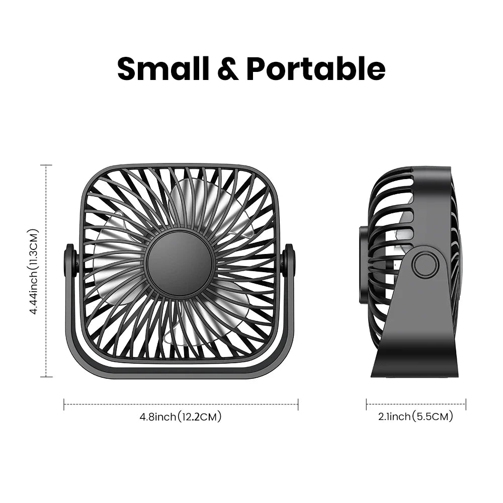 USB Powered Handheld Fan 5V Plug-In Portable Cooling Fan