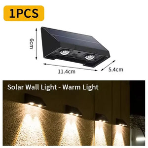 Solar Wall Light Outdoor – Waterproof LED Fence Lamp for Garden, Patio & House Sign