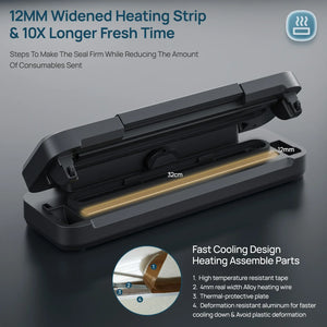 Vacuum Sealer Machine 80Kpa Sous Vide Food Saver Handle Type Multifunctional VH1506