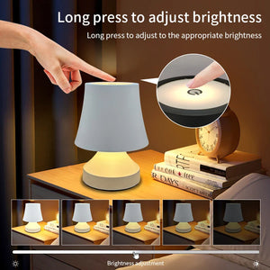 Rechargeable LED Desk Lamp 3-Color Adjustable Bedside Table Light Modern Decor