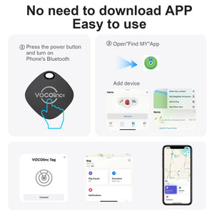 Bluetooth Key Finder Smart Tag Tracker for Keys Wallet Car Find My iOS