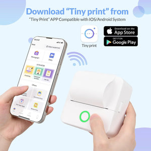 Portable Mini Bluetooth Sticker Printer Inkless Label Maker for Notes & Journals