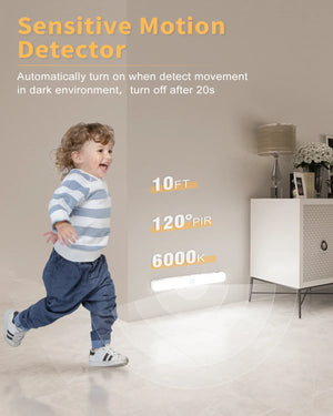 Motion Sensor LED Cabinet Light 60LED Rechargeable Wireless Under Cabinet Lamp