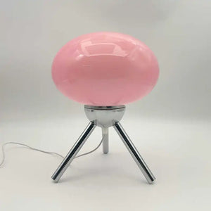 Artistic Spherical Glass Table Lamp Tripod Base Decorative Ambient Lamp for Home