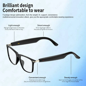 Bluetooth Smart Glasses Anti UV Sunglasses Wireless Call Headphones Outdoor