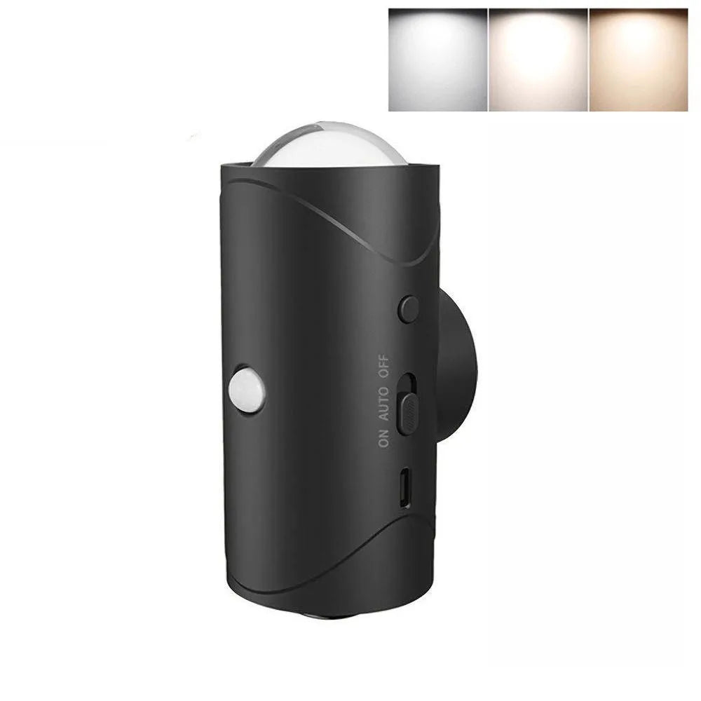 Motion Sensor RGB Night Light Magnetic Wireless Rechargeable LED Wall Sunset Lamp