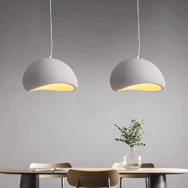 Moktan Sabai Nordic Wabi Sabi LED Chandelier – E27 Pendant Light for Kitchen & Bar