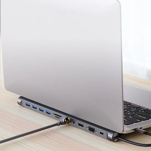 11 in 1 USB C Docking Station 4K HDMI VGA Ethernet 100W PD Hub for Laptop