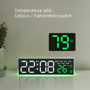 Smart LED Alarm Clock with Night Light Digital Bedside Clock 12/24H Display