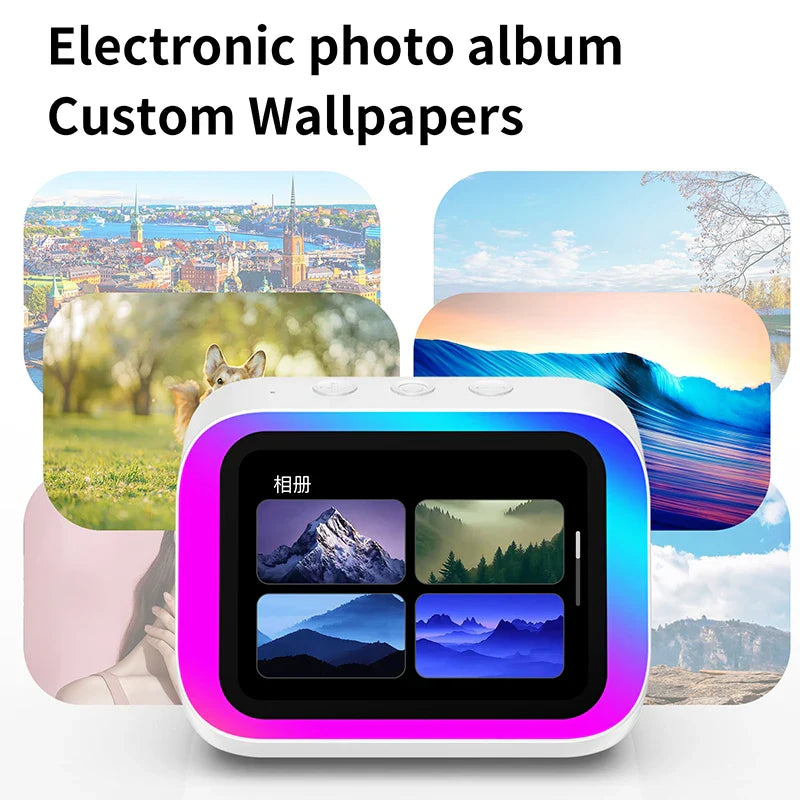 Smart Alarm Clock Bluetooth Speaker with Night Light Weather Display Music Player