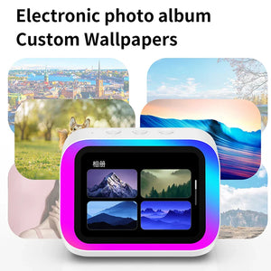 Smart Alarm Clock Bluetooth Speaker with Night Light Weather Display Music Player