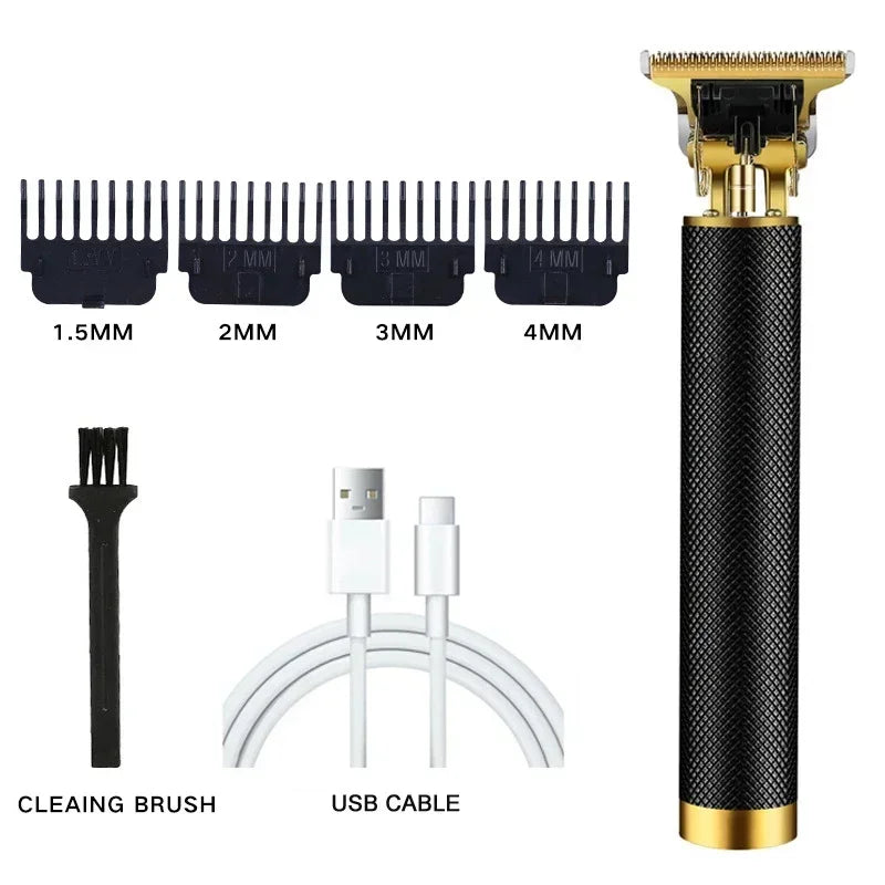 Professional Hair Clipper Beard Trimmer USB Rechargeable Barber Shaver