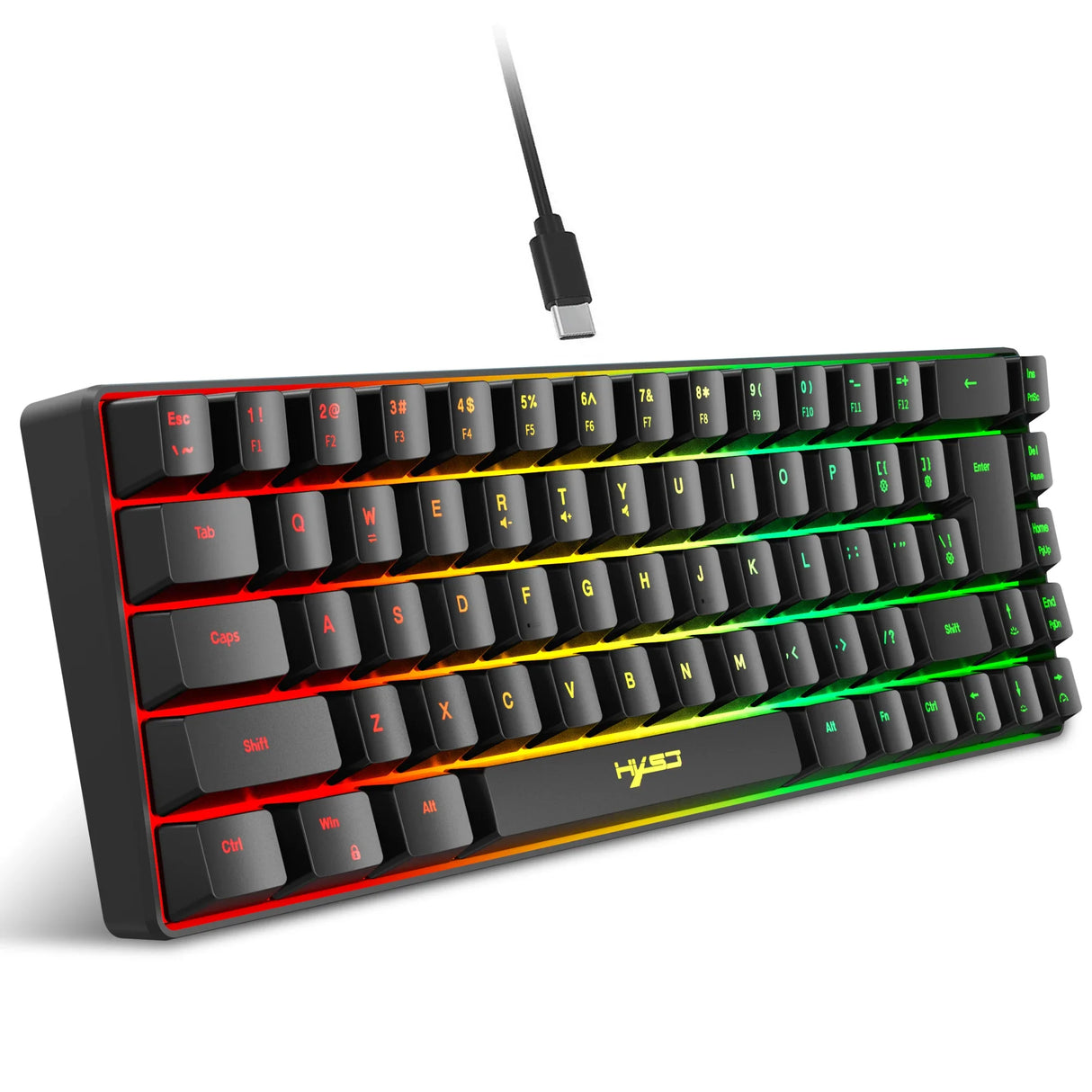 68-Key Gaming Keyboard USB Wired with RGB Backlight