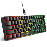 68-Key Gaming Keyboard USB Wired with RGB Backlight