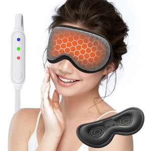Electric Heated Eye Mask – 3D Warm Therapy Sleep Mask for Dark Circles & Fatigue