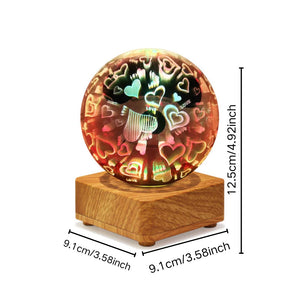 3D Christmas Table Lamp Romantic LED Night Light Bedroom Study Decor