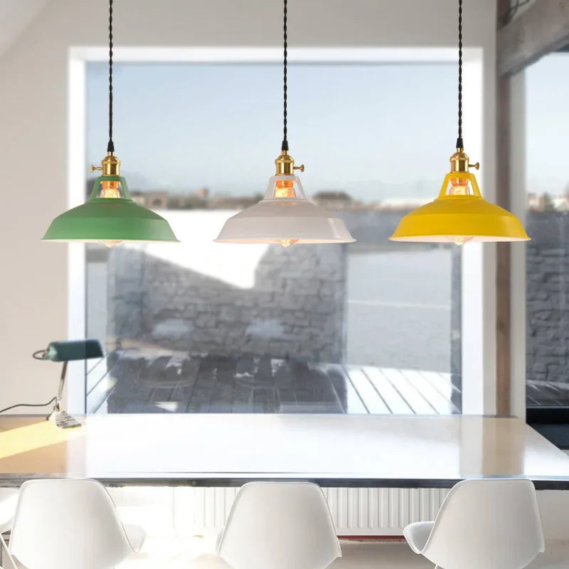 26cm LED Pendant Light 7-Color Dimmable with Scandinavian Wood Decor