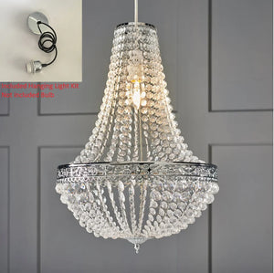 Vintage Crystal Chandelier Lampshade – Ceiling Pendant Light Shade Easy Fit