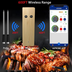 Wireless Bluetooth Meat Thermometer Digital BBQ Grill Oven Steak Cooking