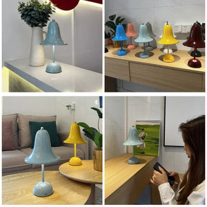 LED Bell Desk Lamp Touch Dimmable Rechargeable Table Night Light Bedside Reading