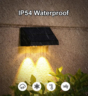 Solar Wall Light Outdoor – Waterproof LED Fence Lamp for Garden, Patio & House Sign