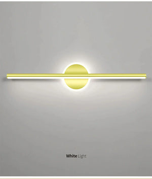 LED Mirror Front Wall Light – 40/60cm Gold Black Indoor Lamp for Bathroom & Bedroom