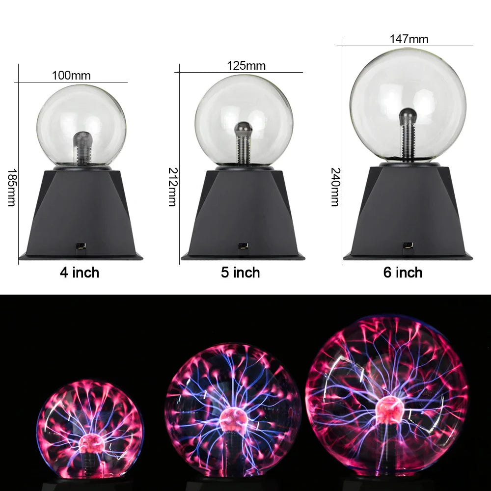 Magic Crystal Plasma Ball Lamp – LED Night Light for Kids, Bedroom & Novelty Decor
