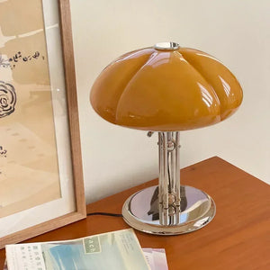 Nordic Pumpkin LED Desk Lamp Bauhaus Retro Bedroom Bedside Living Room Light