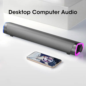 4D Computer Bluetooth Speaker Bar – Stereo Sound Subwoofer