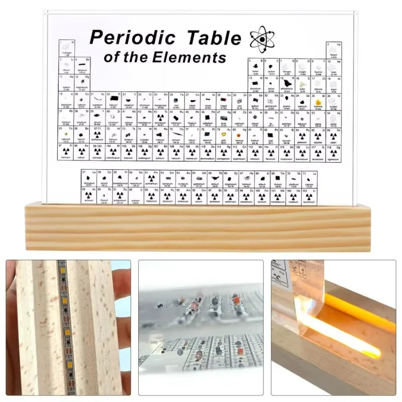 Acrylic Periodic Table Figurine – Mendeleev Science Desk Ornament Room Decor