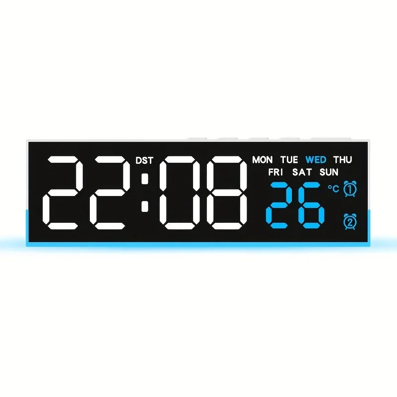 Smart LED Alarm Clock with Night Light Digital Bedside Clock 12/24H Display